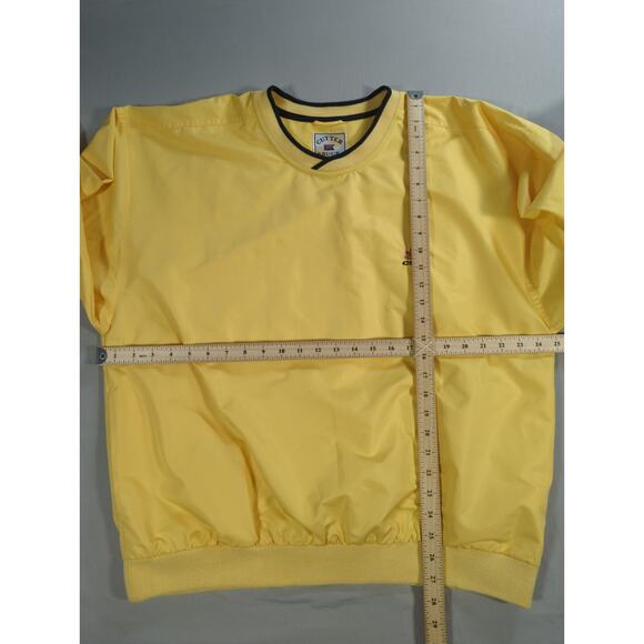 Y2K Cutter Buck CNBC Pullover Windbreaker Mens L Yellow ClimaGuard Jacket Logo - Picture 8 of 16